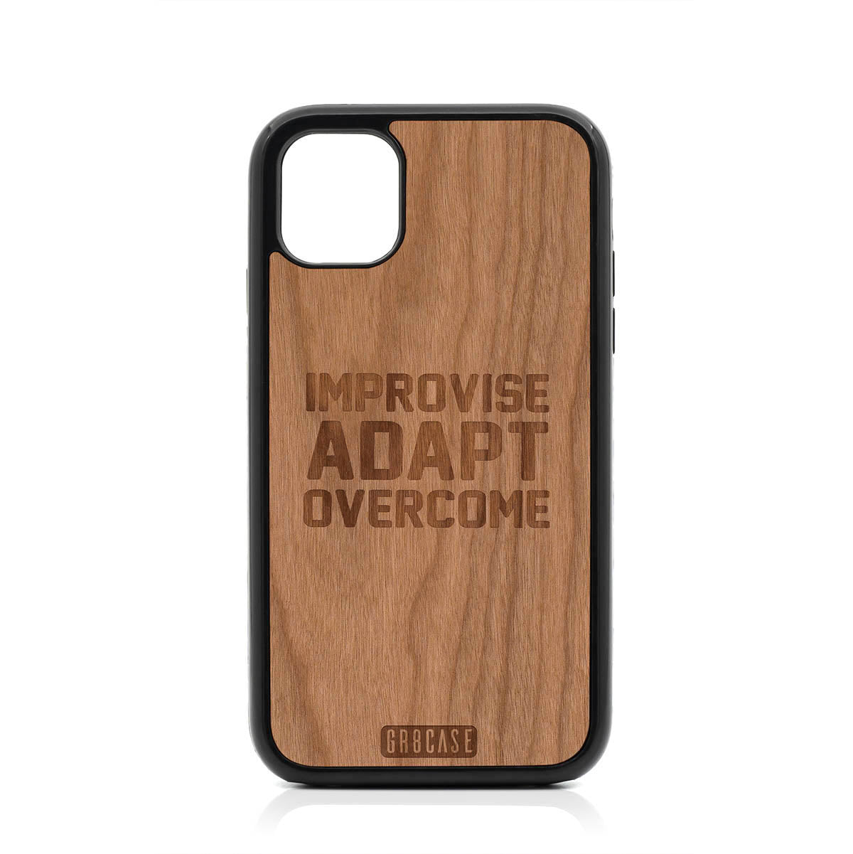 Improvise Adapt Overcome Design Wood Case For iPhone 11