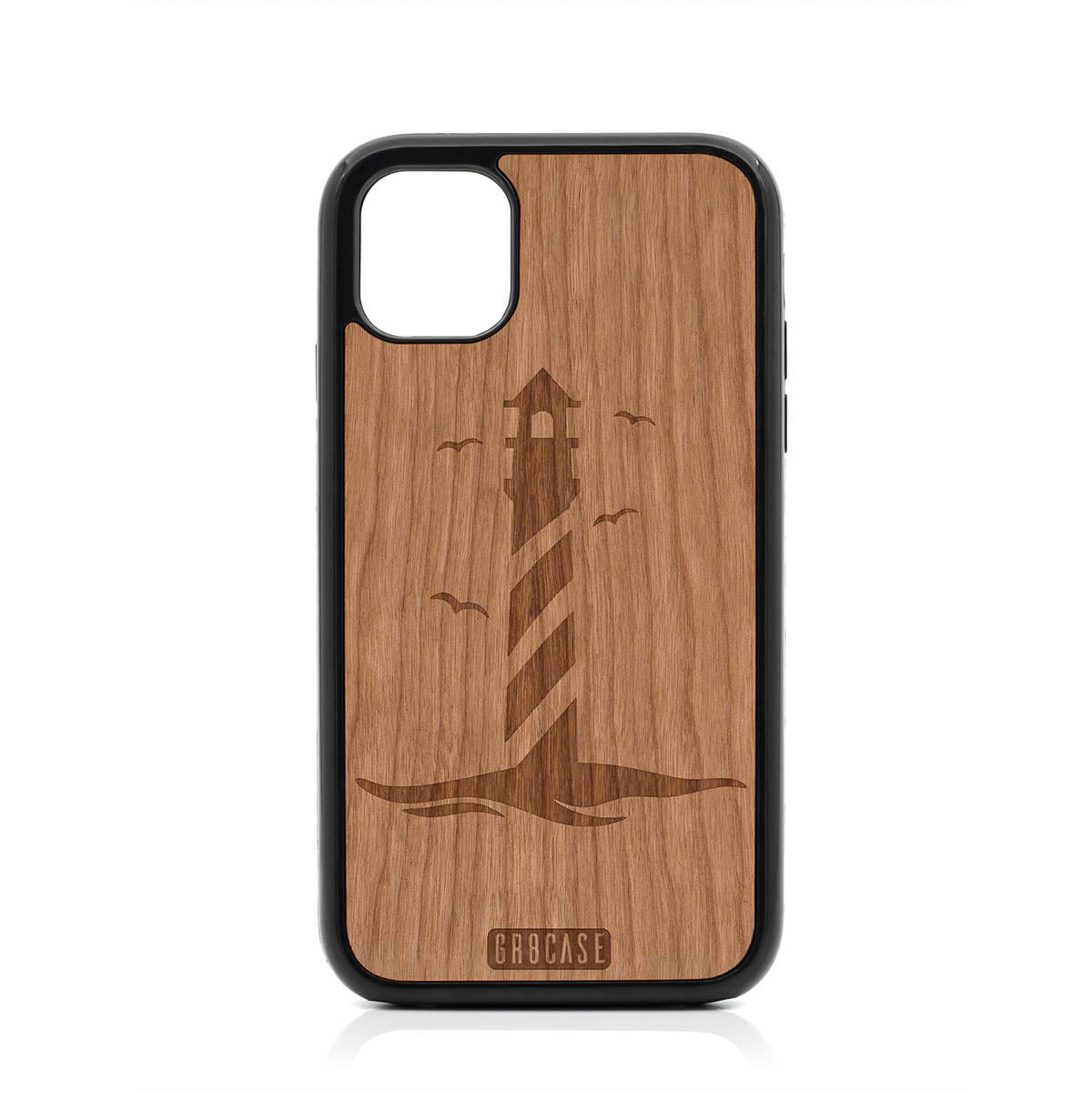 Lighthouse Design Wood Case For iPhone 11