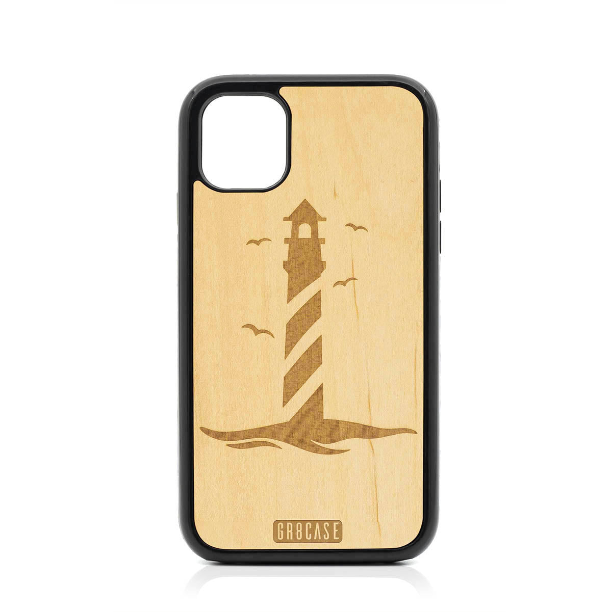Lighthouse Design Wood Case For iPhone 11