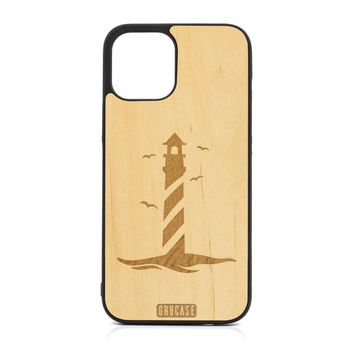 Lighthouse Design Wood Case For iPhone 12 Pro Max