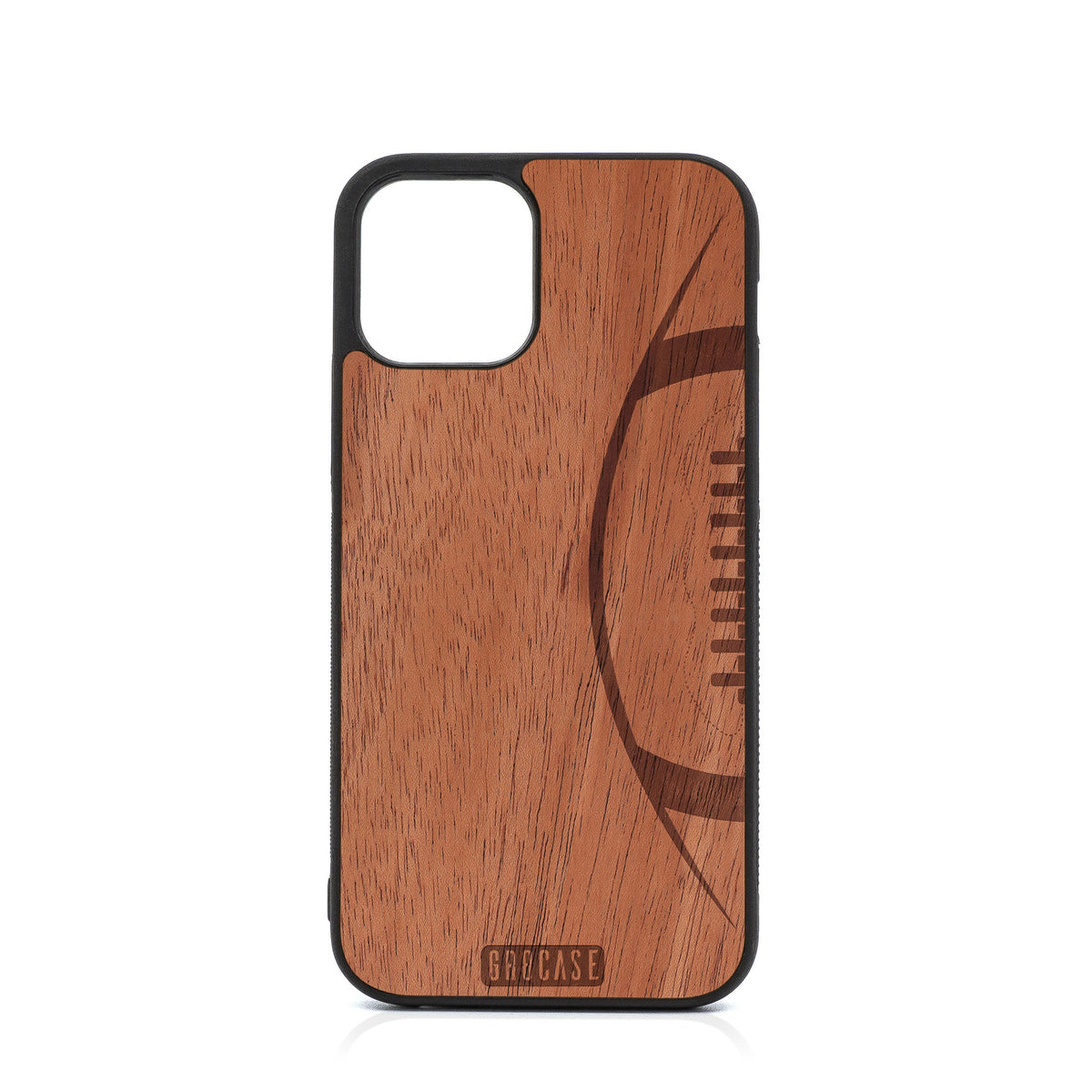 Football Design Wood Case For iPhone 12 Pro