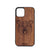 Furry Bear Design Wood Case For iPhone 12