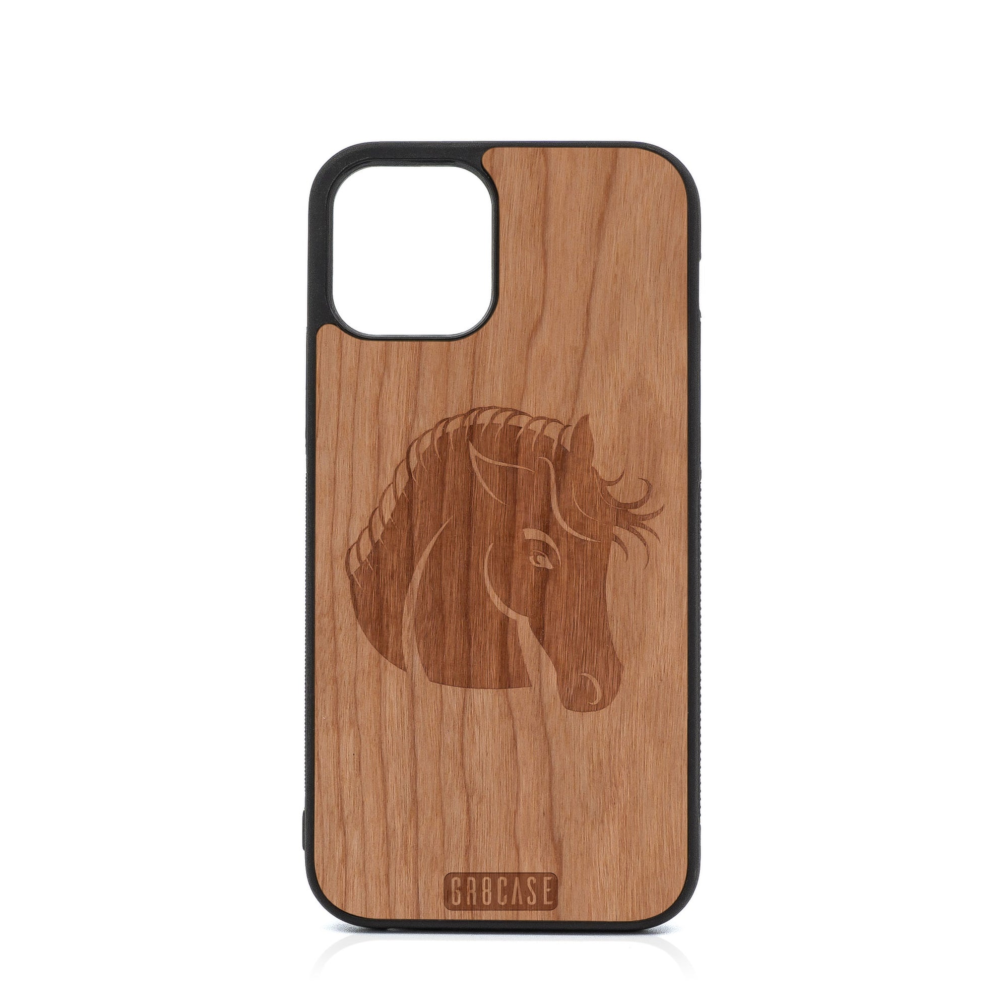 Horse Design Wood Case For iPhone 12 Pro