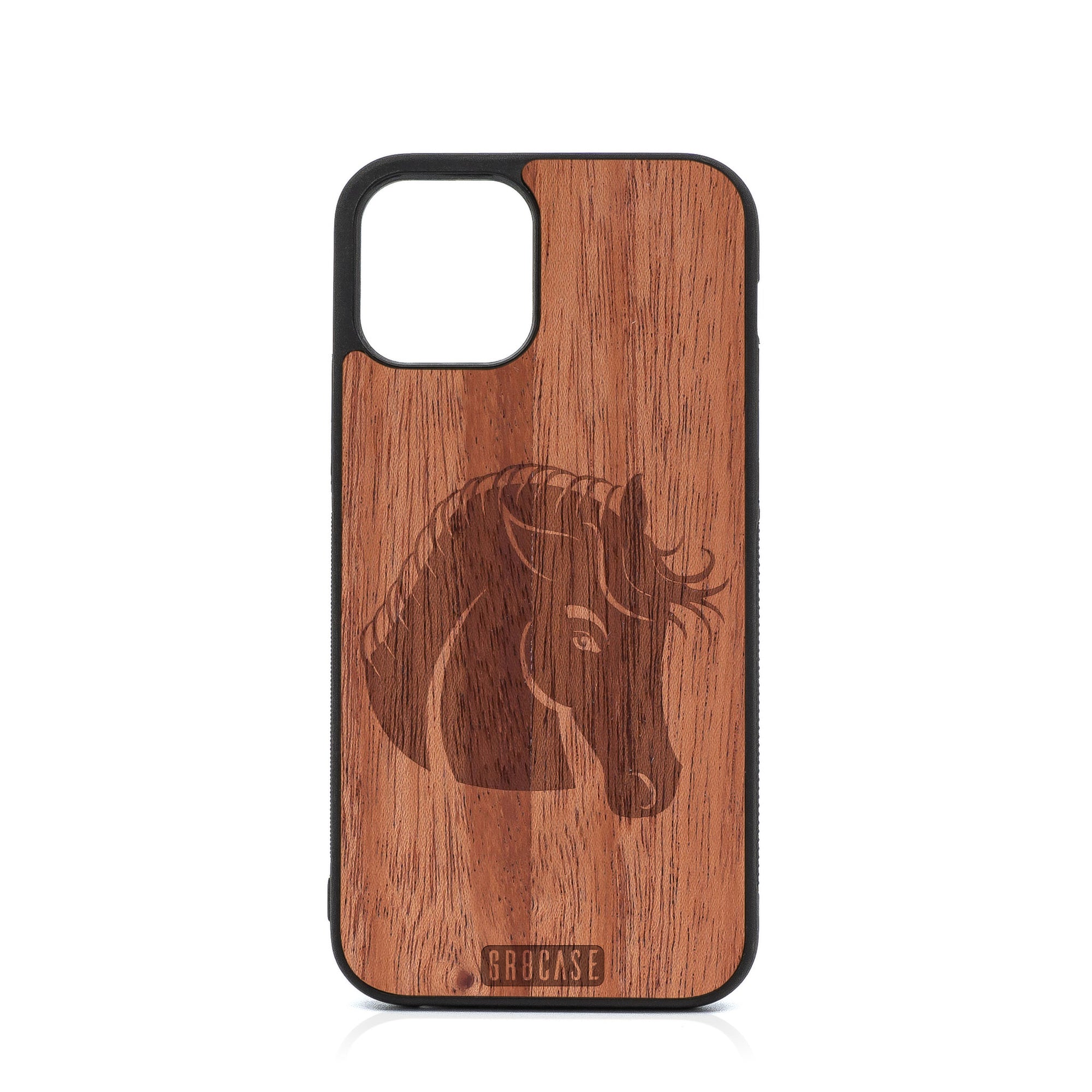 Horse Design Wood Case For iPhone 12