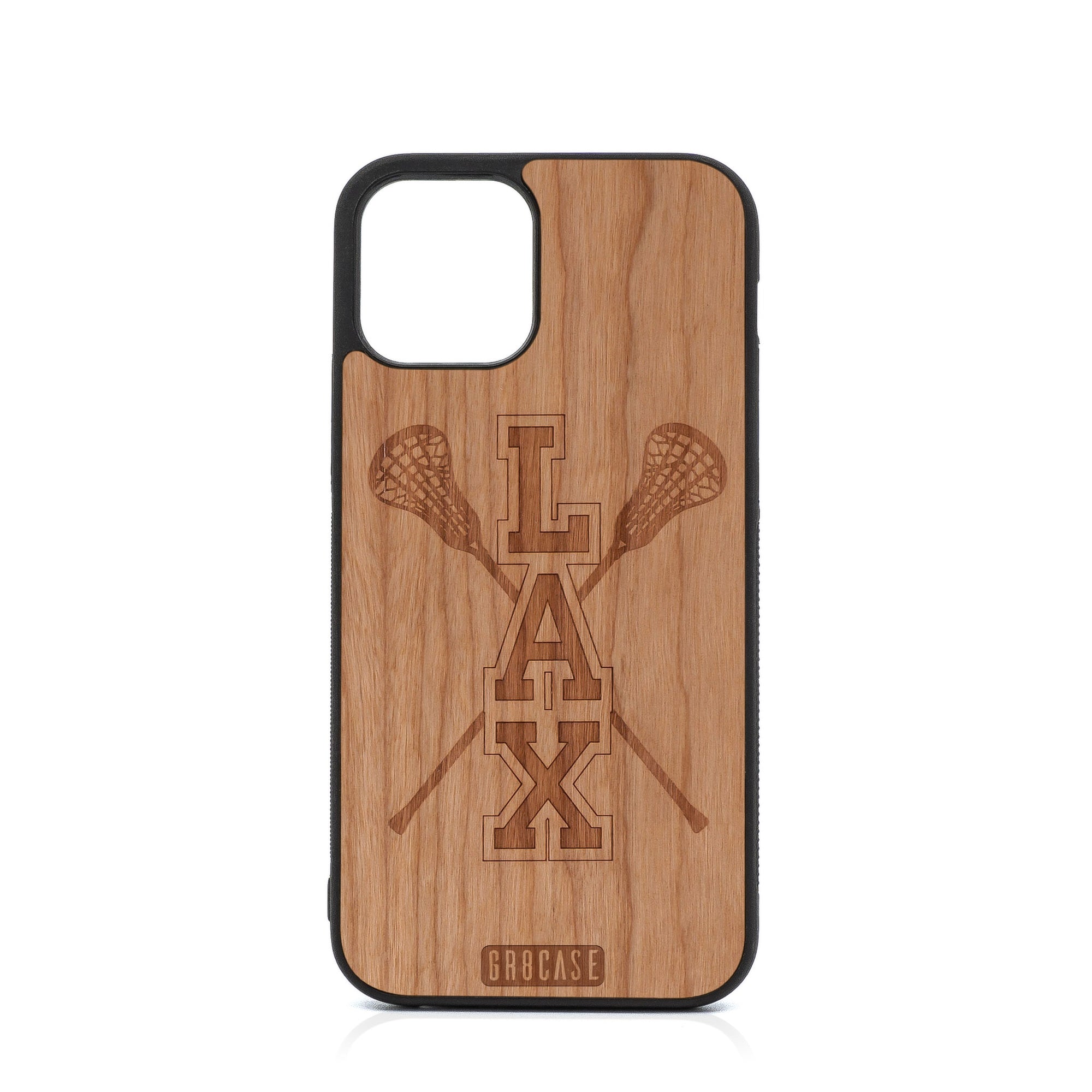 Lacrosse (LAX) Sticks Design Wood Case For iPhone 12 Pro