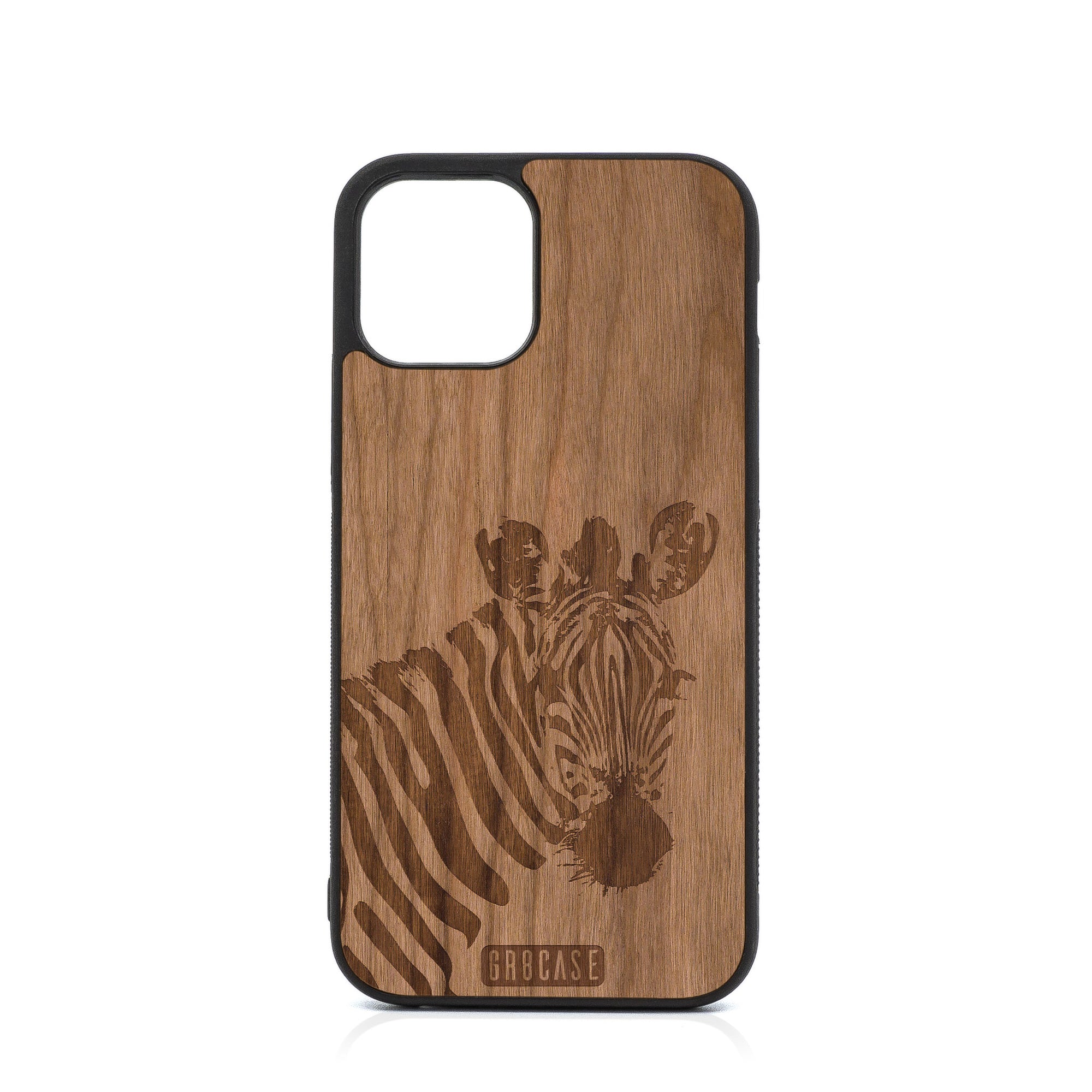 Lookout Zebra Design Wood Case For iPhone 12 Pro