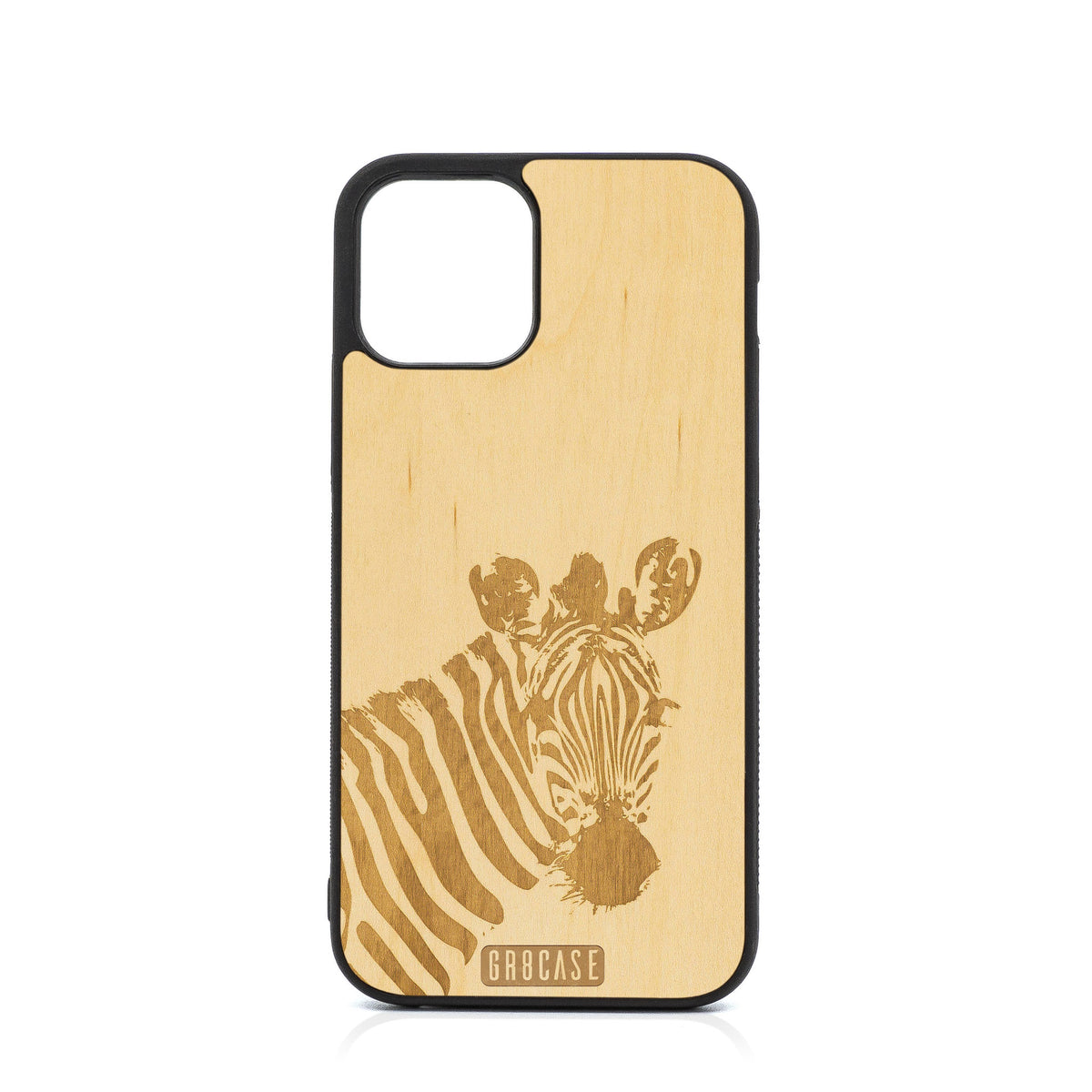 Lookout Zebra Design Wood Case For iPhone 12