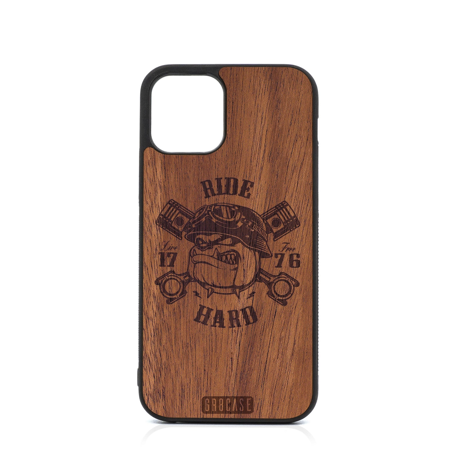 Ride Hard Live Free Design Wood Case For iPhone 12 Pro