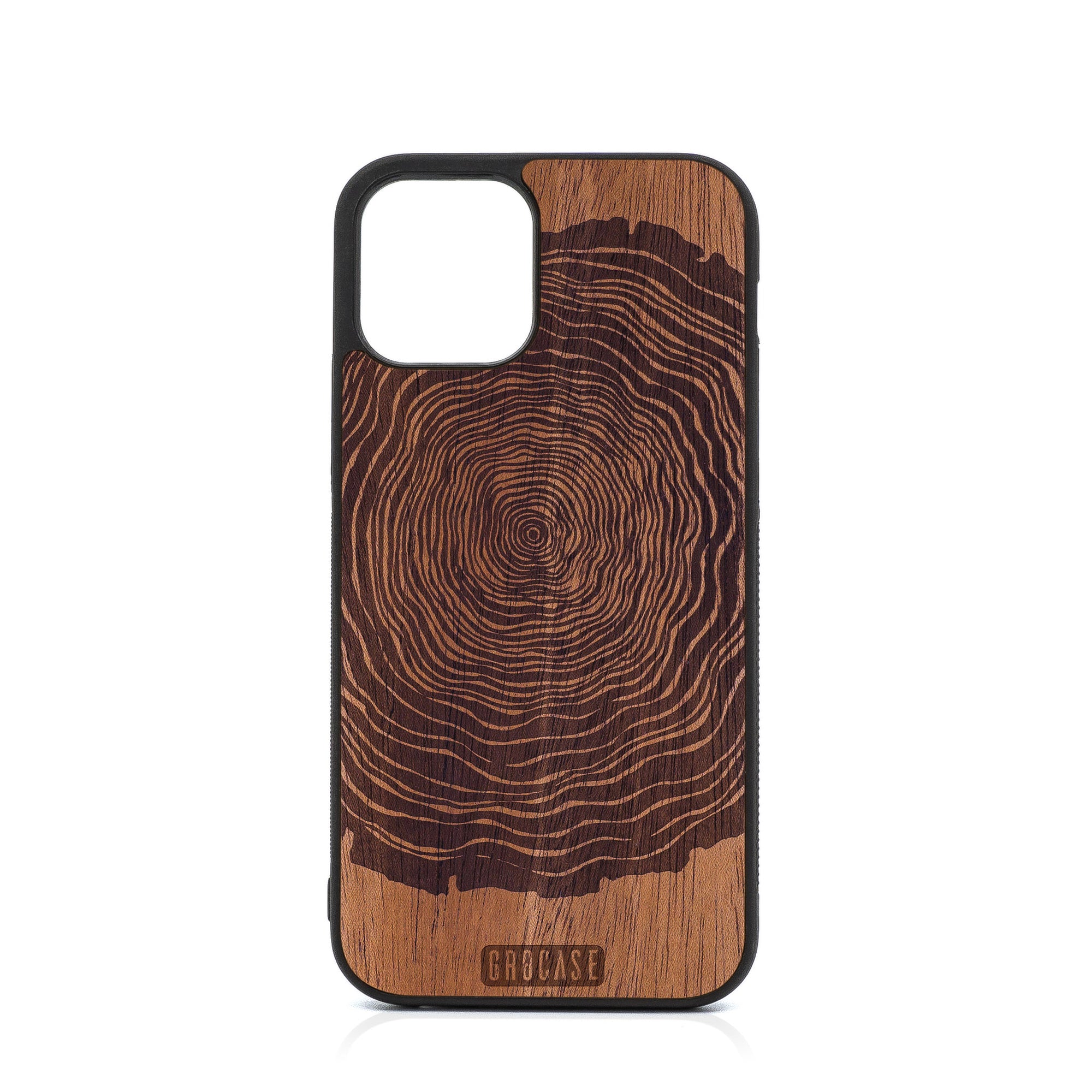 Tree Rings Design Wood Case For iPhone 12
