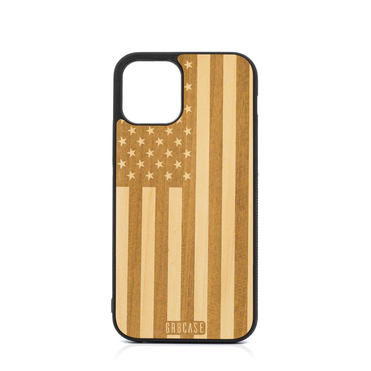 USA Flag Design Wood Case For iPhone 12 Pro