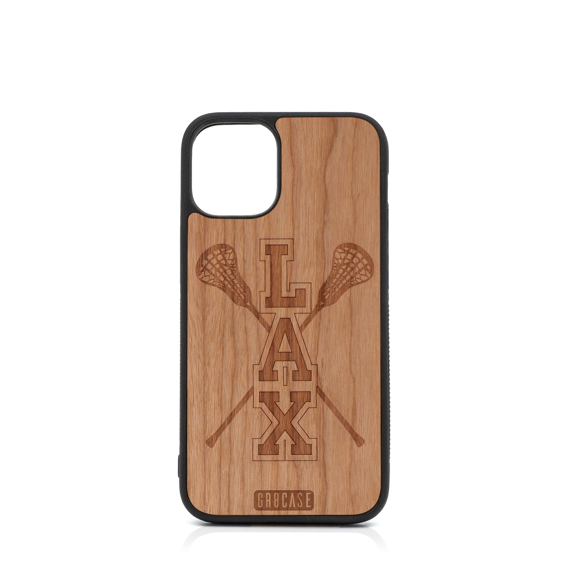 Lacrosse (LAX) Sticks Design Wood Case For iPhone 12 Mini