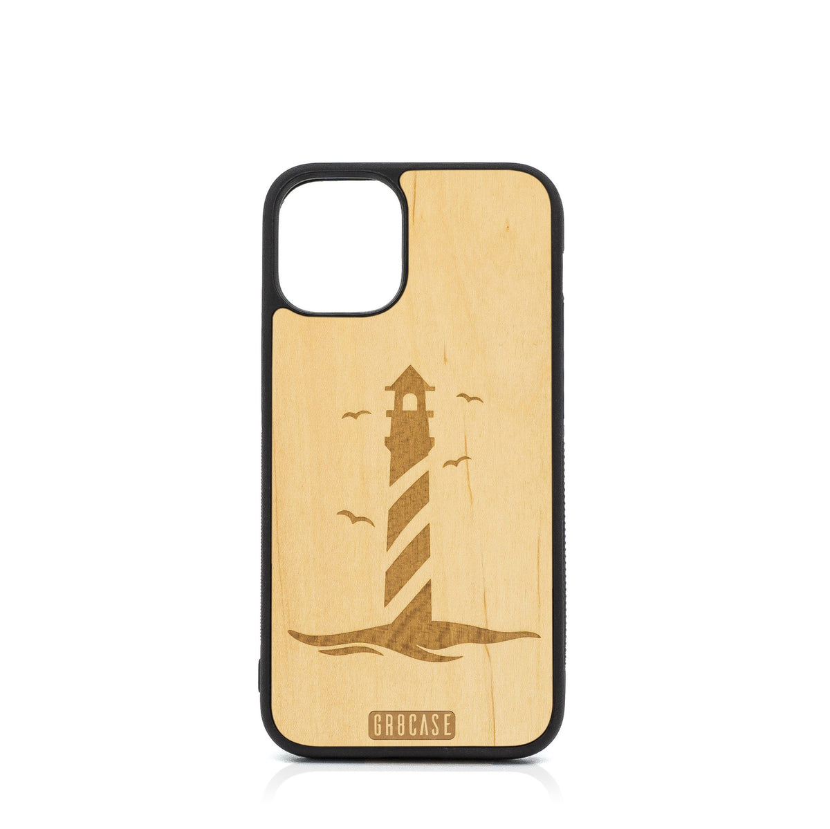 Lighthouse Design Wood Case For iPhone 12 Mini
