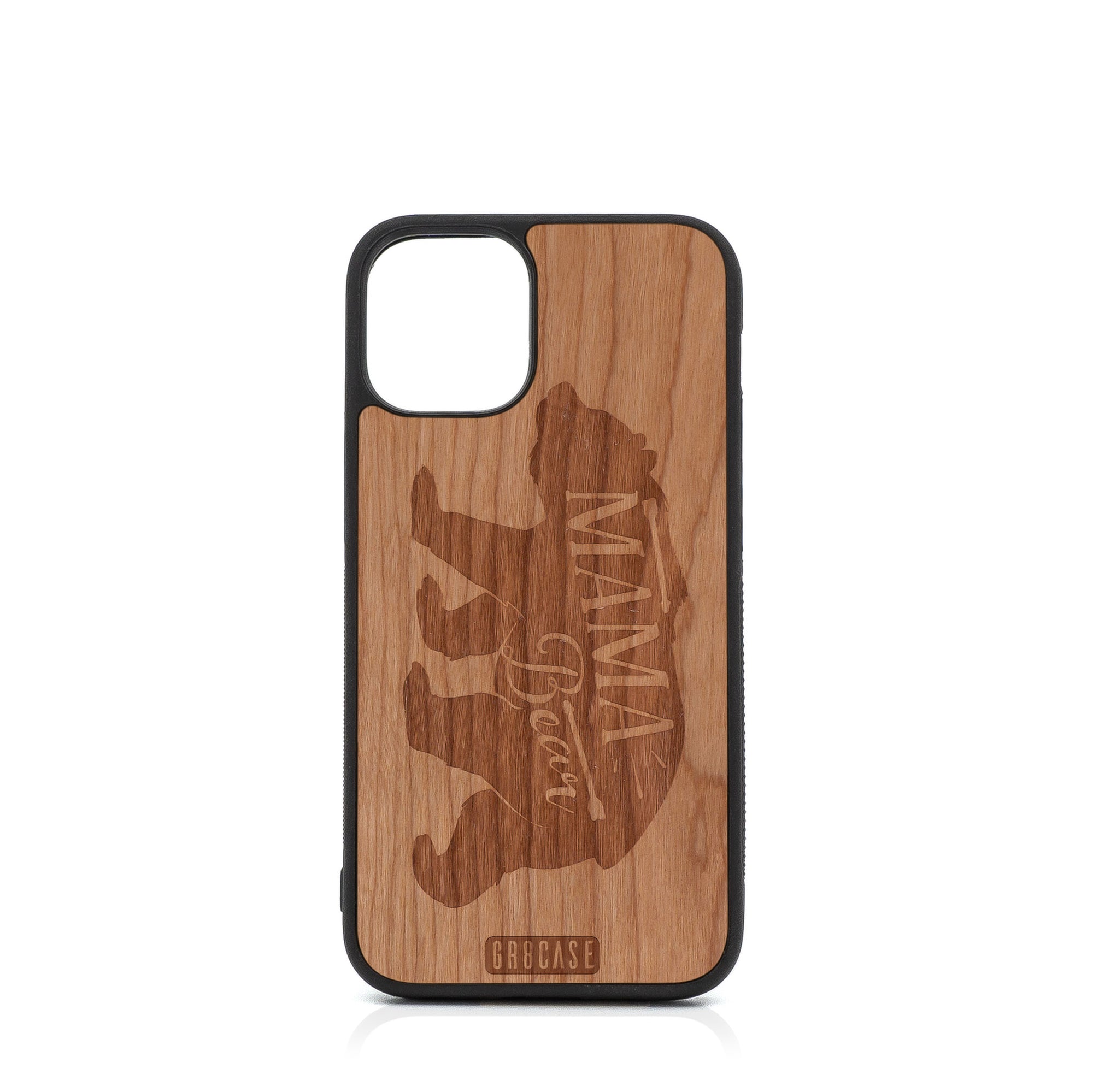 Mama Bear Design Wood Case For iPhone 12 Mini