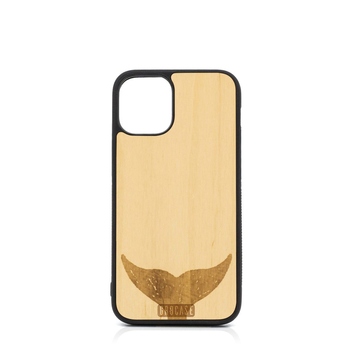 Whale Tail Design Wood Case For iPhone 12 Mini