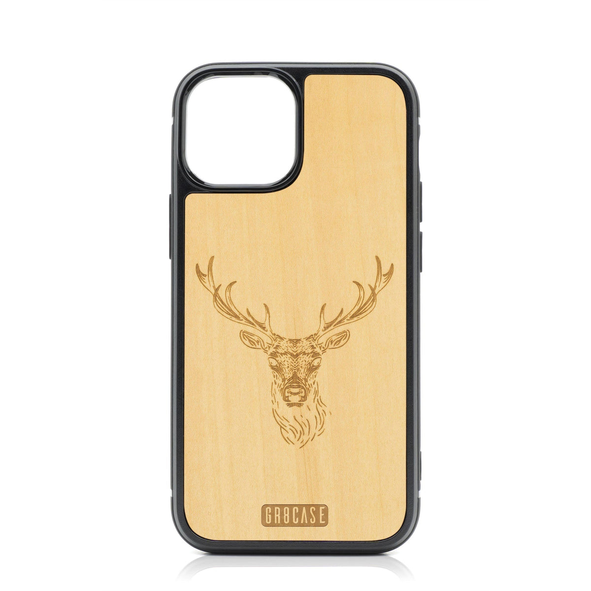 Buck Deer Design Wood Case For iPhone 14 Plus