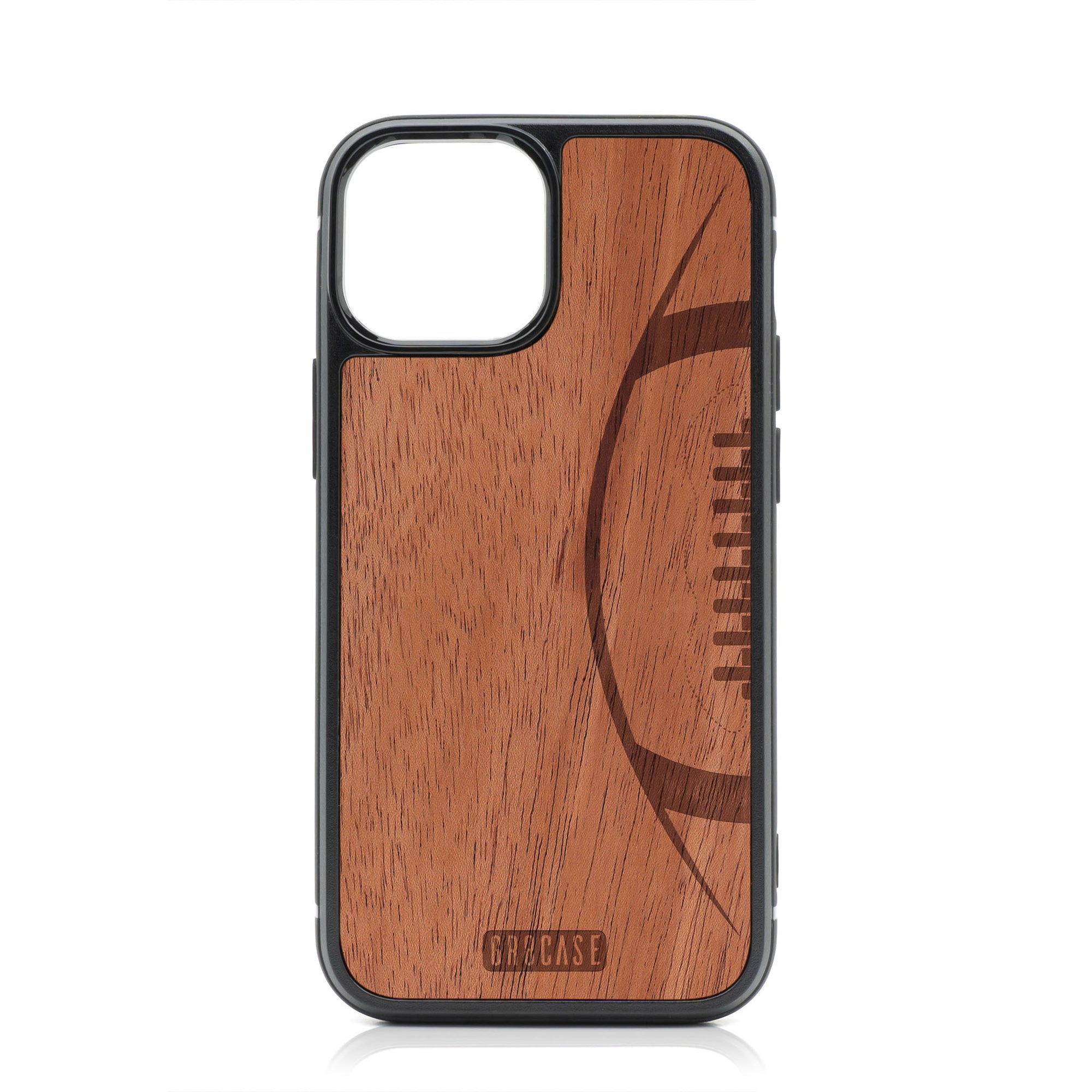 Football Design Wood Case For iPhone 13 Mini