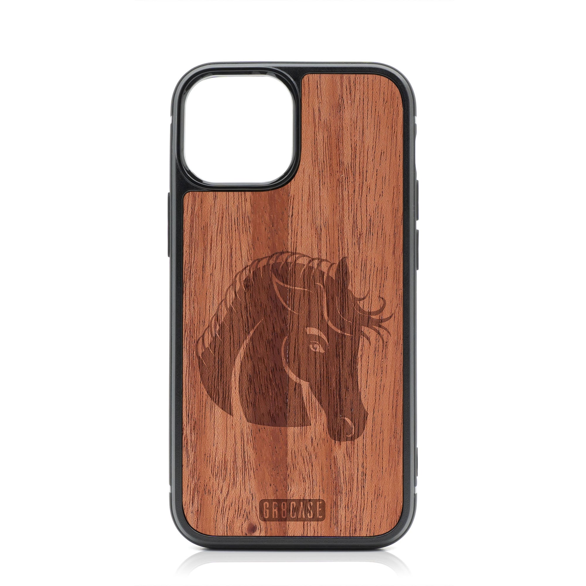 Horse Design Wood Case For iPhone 13 Mini