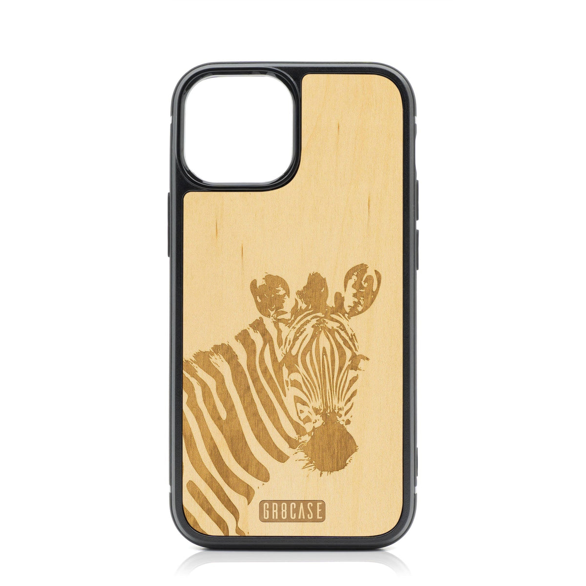 Lookout Zebra Design Wood Case For iPhone 14 Plus