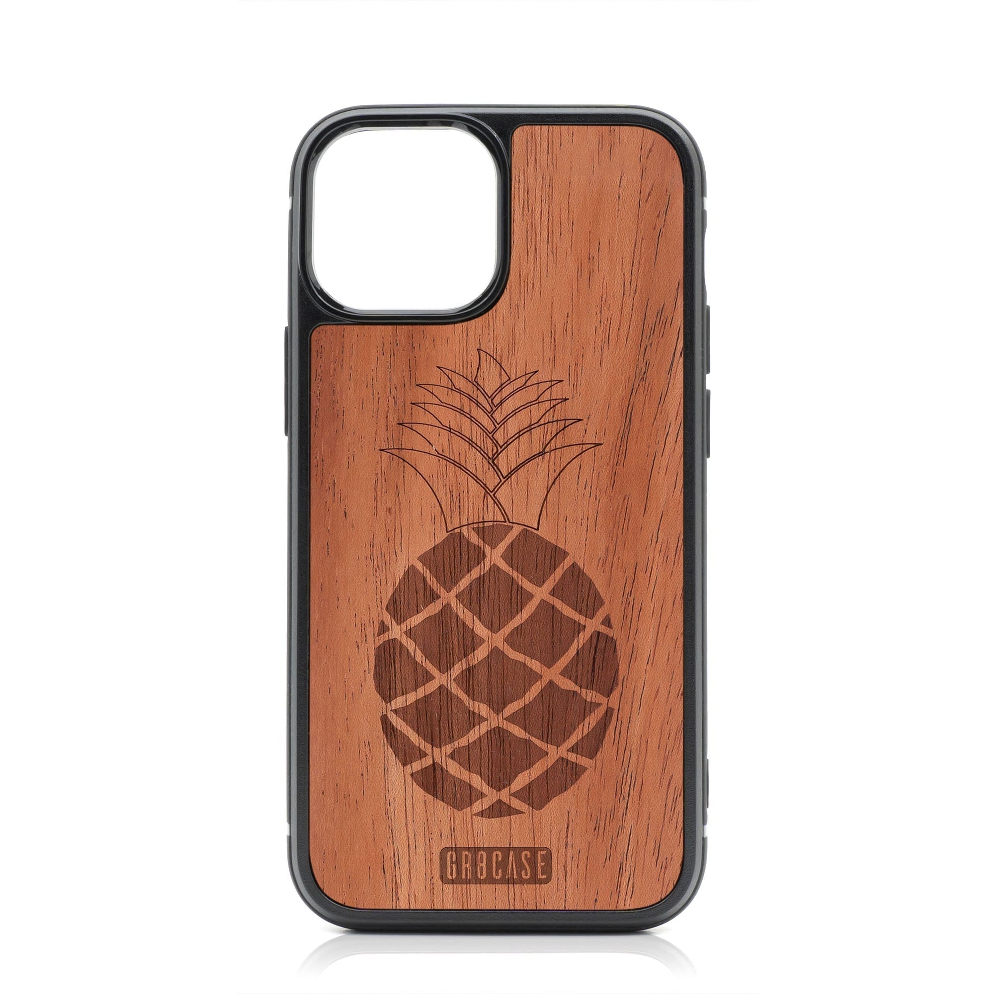 Pineapple Design Wood Case For iPhone 15 Plus
