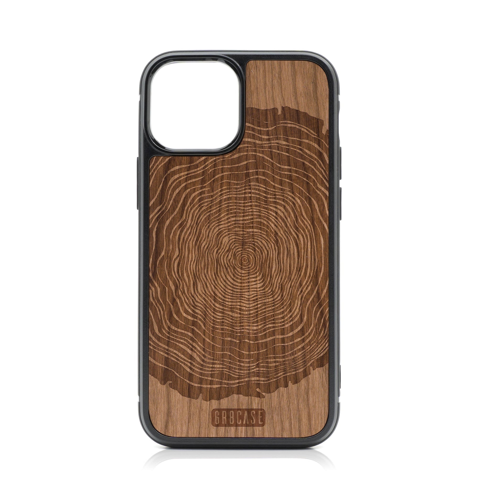 Tree Rings Design Wood Case For iPhone 14 Plus
