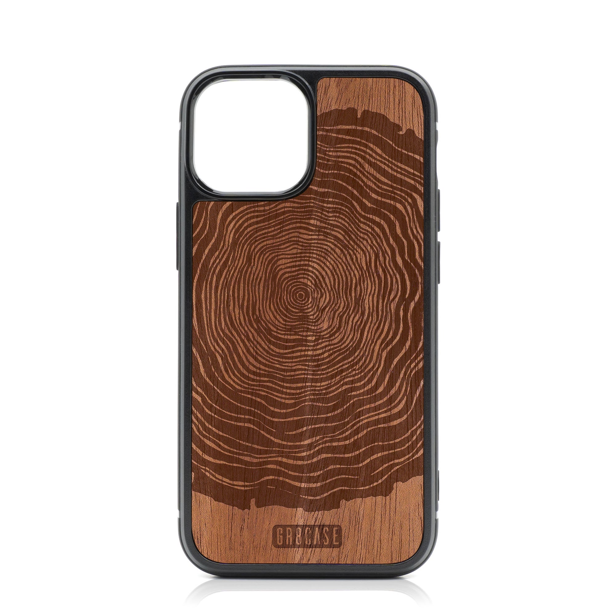 Tree Rings Design Wood Case For iPhone 13 Mini