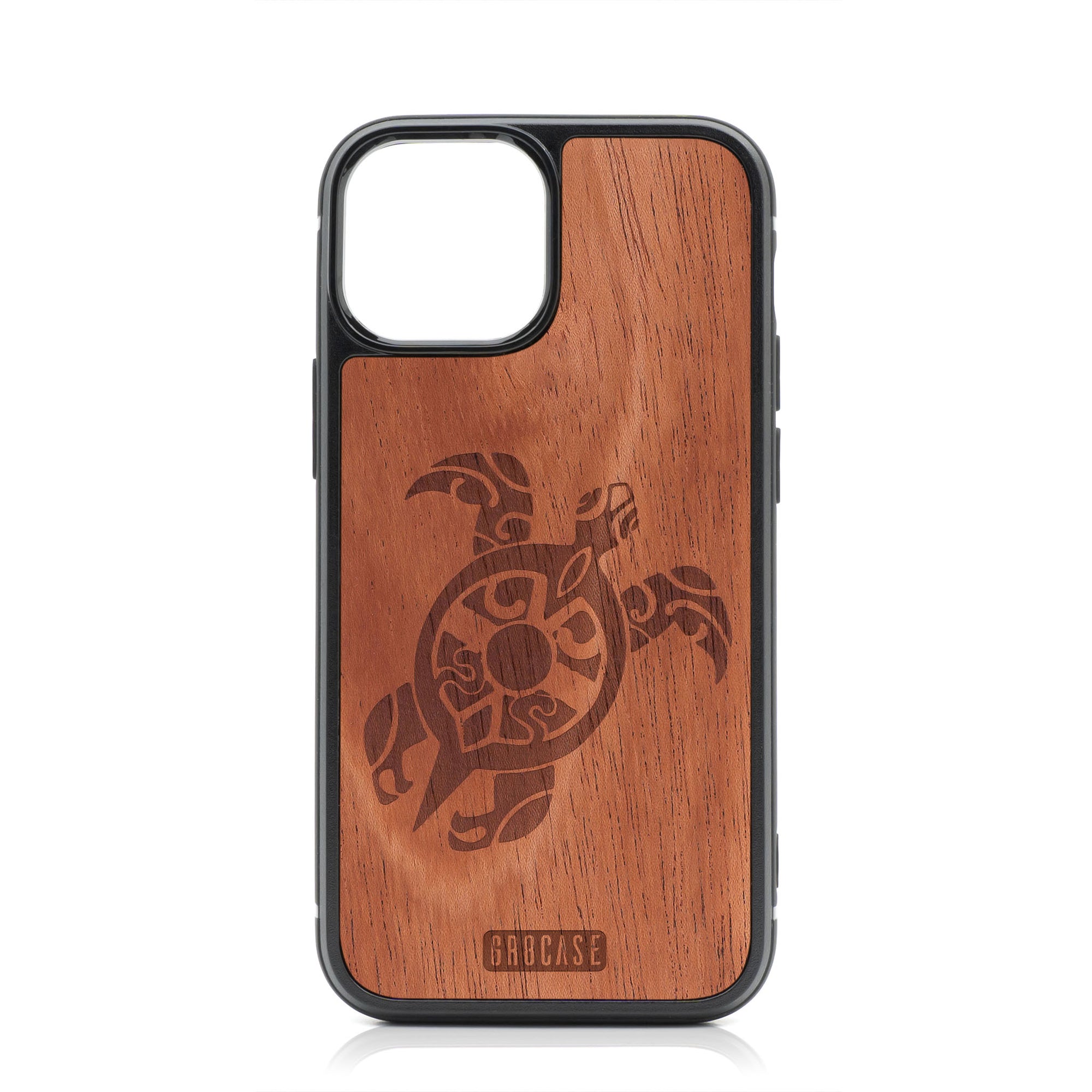 Turtle Design Wood Case For iPhone 13 Mini