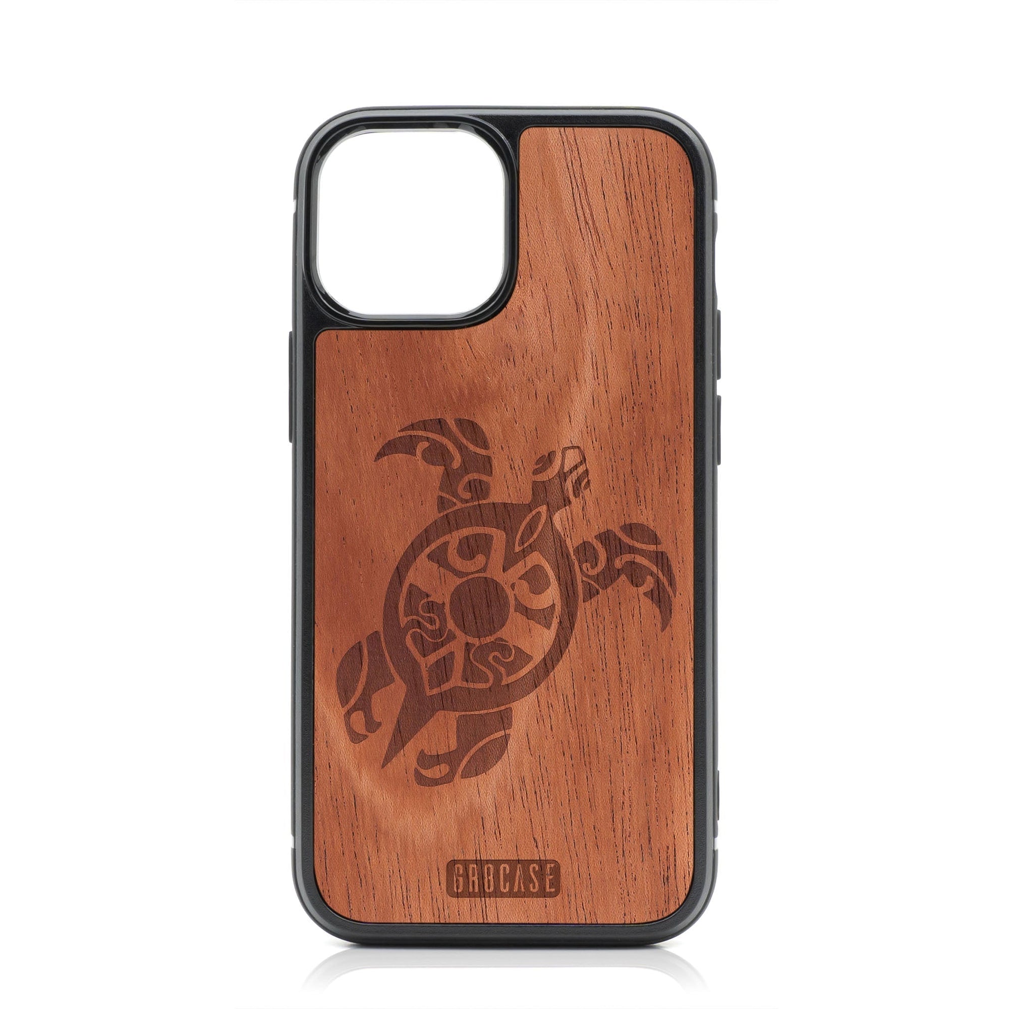 Turtle Design Wood Case For iPhone 15 Plus