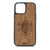Custom Motors (Bearded Biker Skull) Design Wood Case For iPhone 14 Pro Max