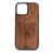 Furry Bear Design Wood Case For iPhone 15 Pro Max