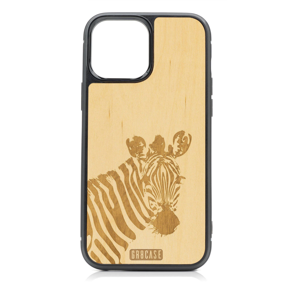 Lookout Zebra Design Wood Case For iPhone 15 Pro Max