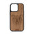 Furry Bear Design Wood Case For iPhone 13 Pro