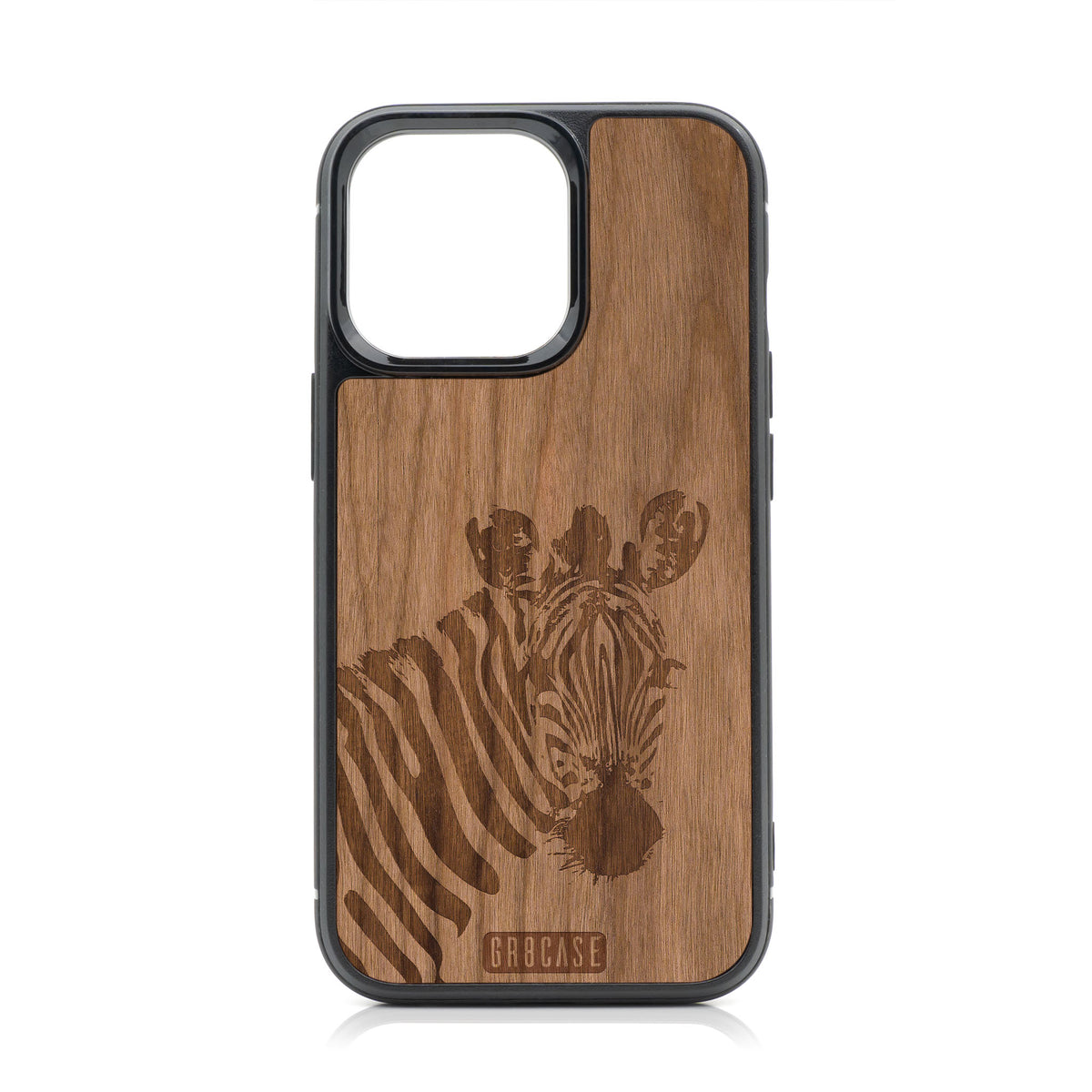 Lookout Zebra Design Wood Case For iPhone 13 Pro