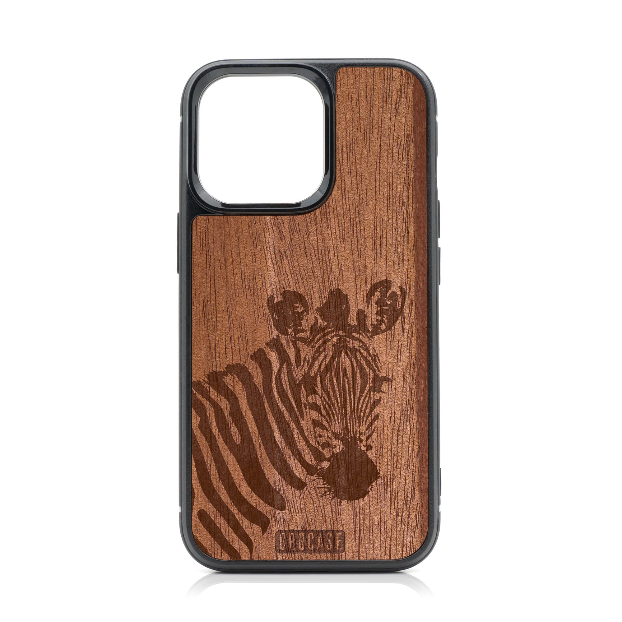 Lookout Zebra Design Wood Case For iPhone 13 Pro