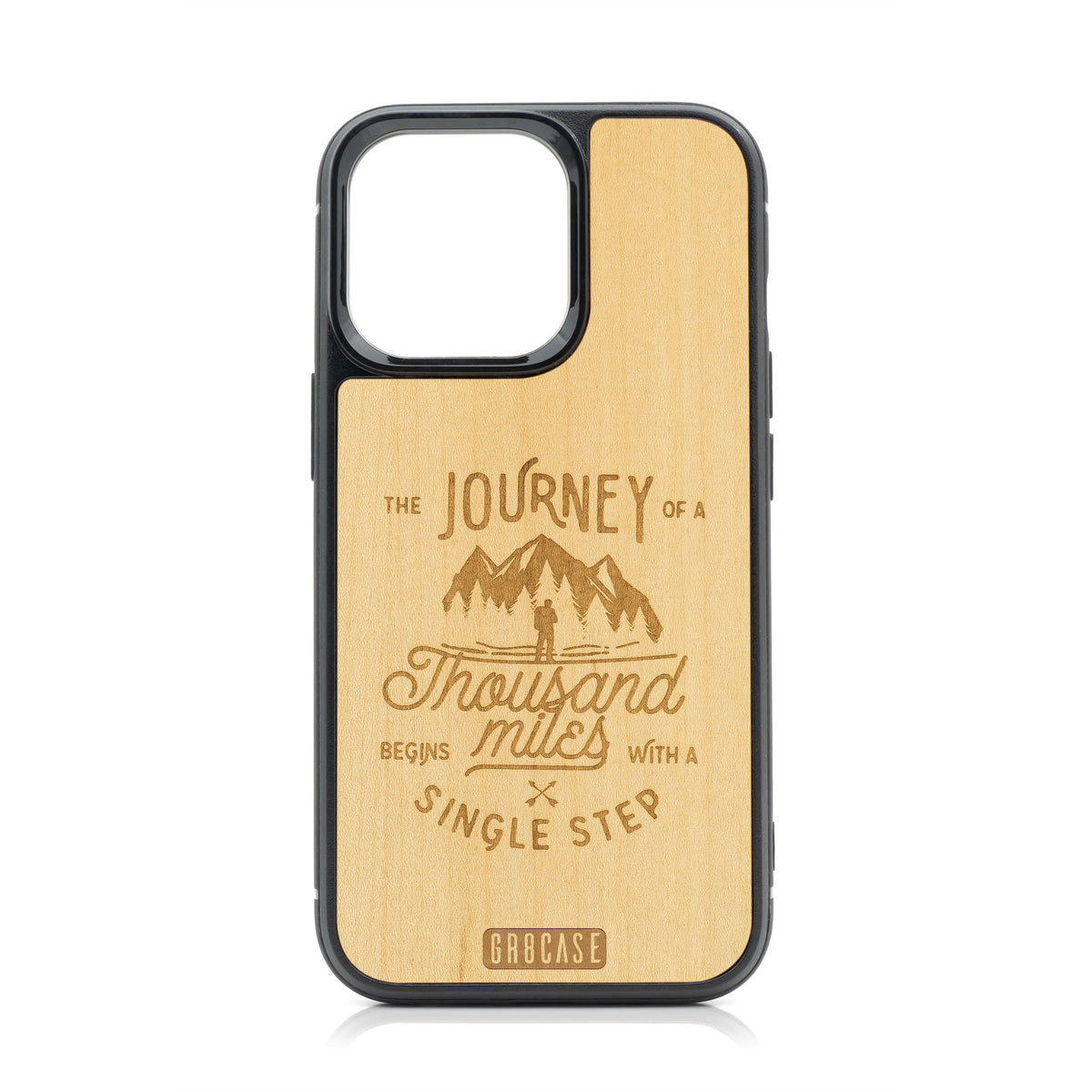 The Journey of A Thousand Miles Begins With A Single Step Design Wood Case For iPhone 13 Pro