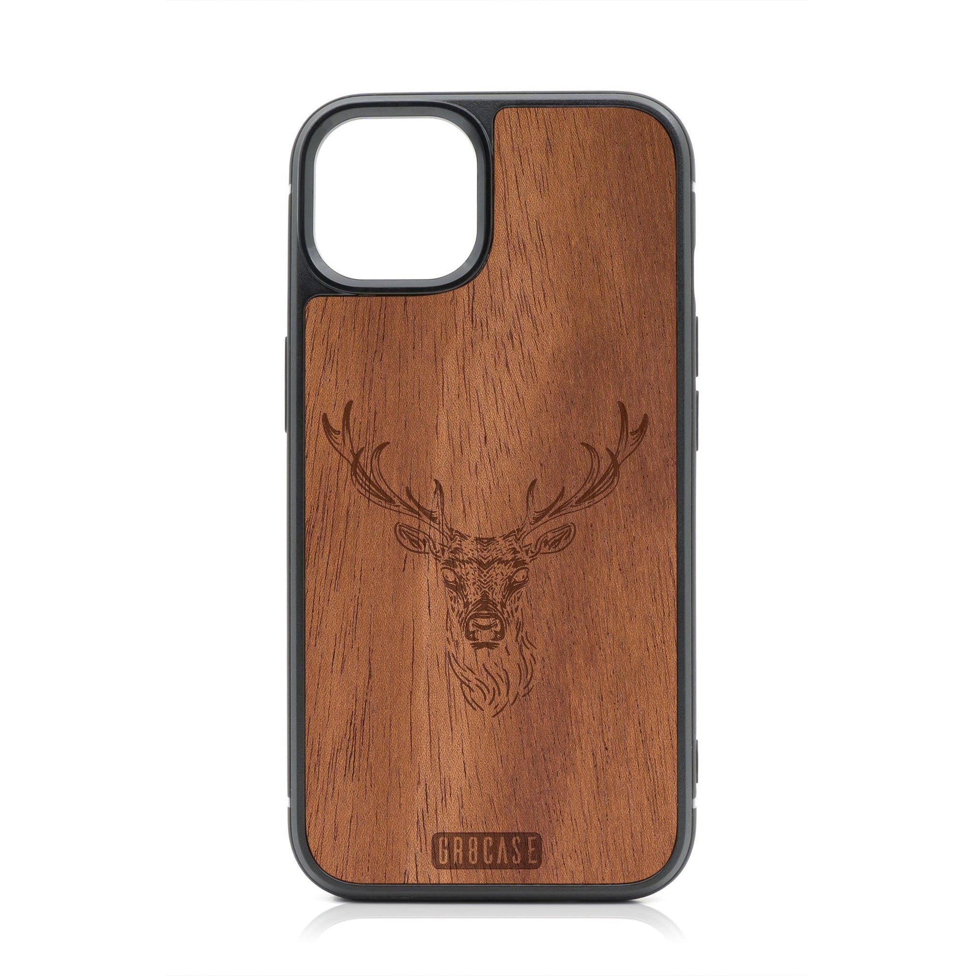 Buck Deer Design Wood Case For iPhone 15
