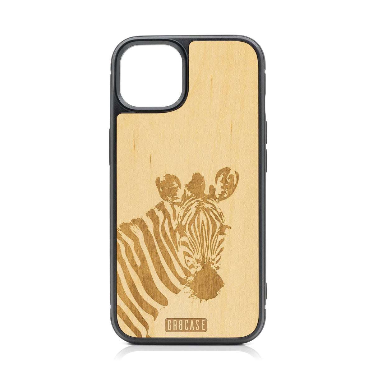 Lookout Zebra Design Wood Case For iPhone 14