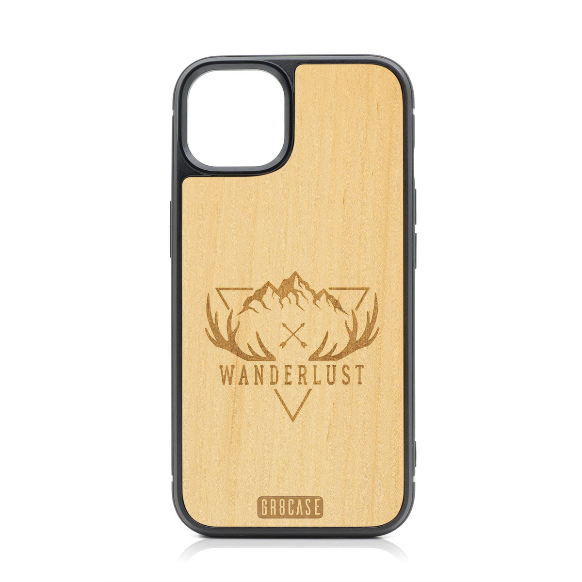 Wanderlust Design Wood Case For iPhone 14