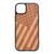 Tilted American Flag Design Wood Case For iPhone 15 Plus