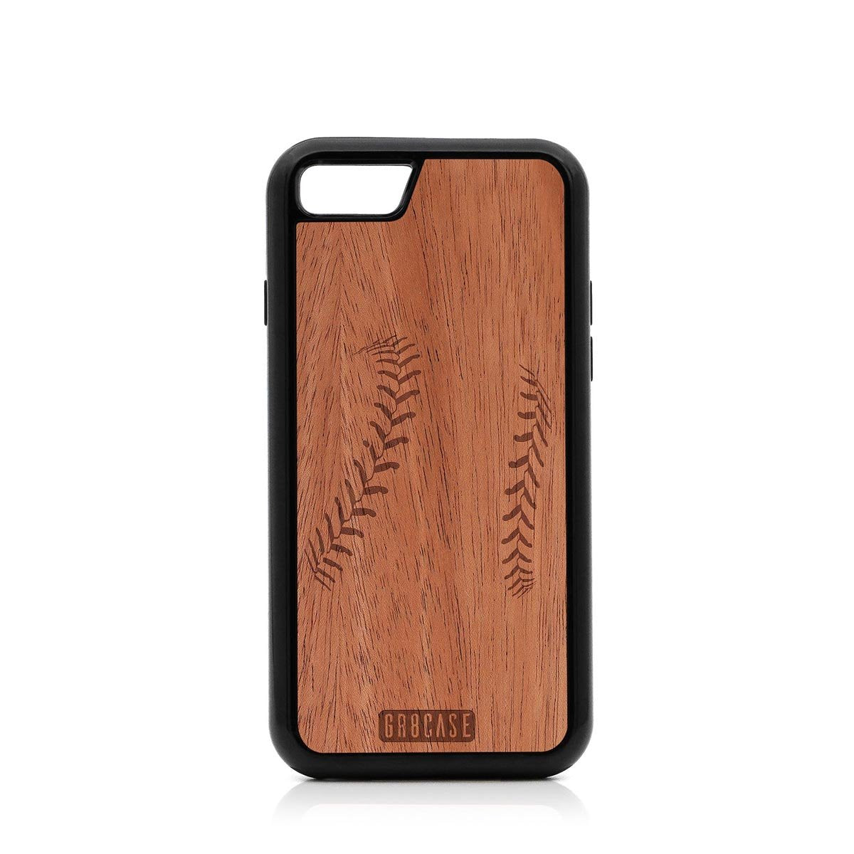 Baseball Stitches Design Wood Case For iPhone SE 2020 by GR8CASE