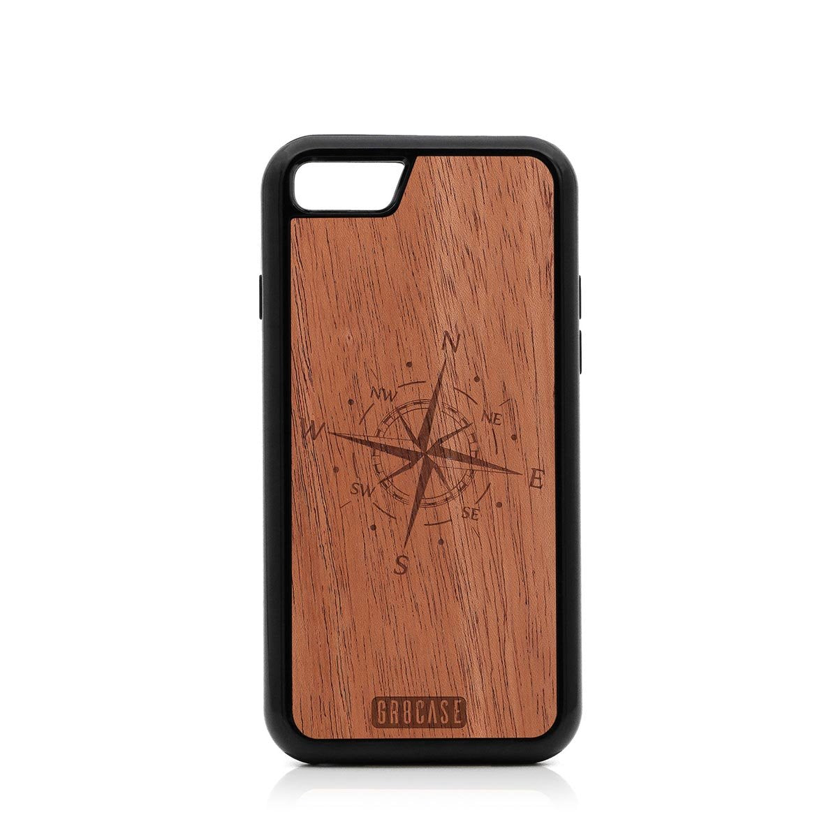 Compass Design Wood Case For iPhone SE 2020 by GR8CASE