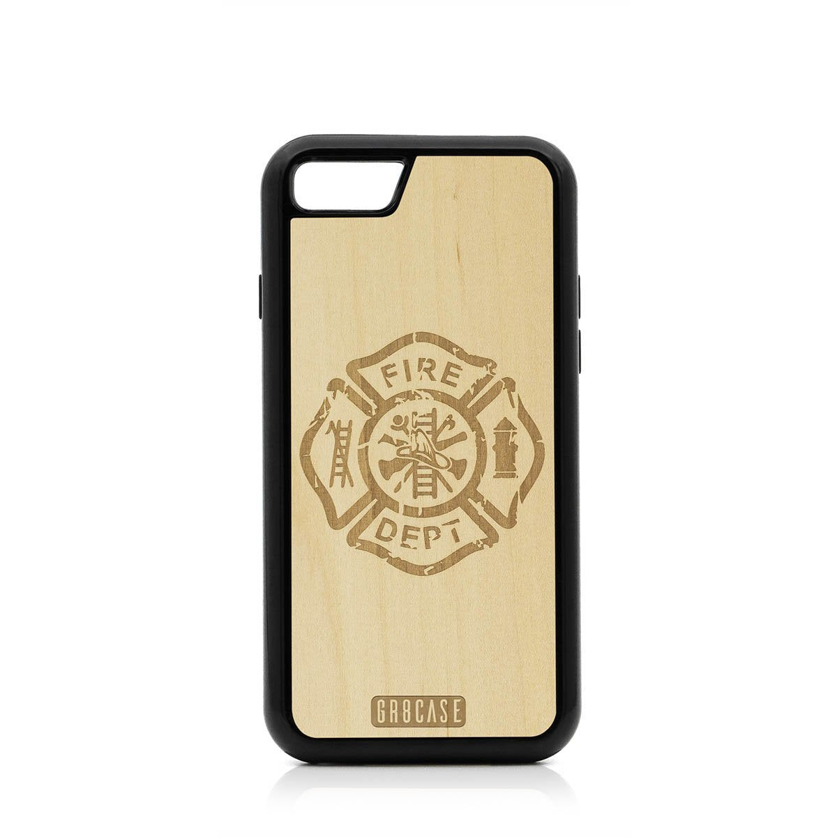 Fire Department Design Wood Case For iPhone SE 2020 by GR8CASE