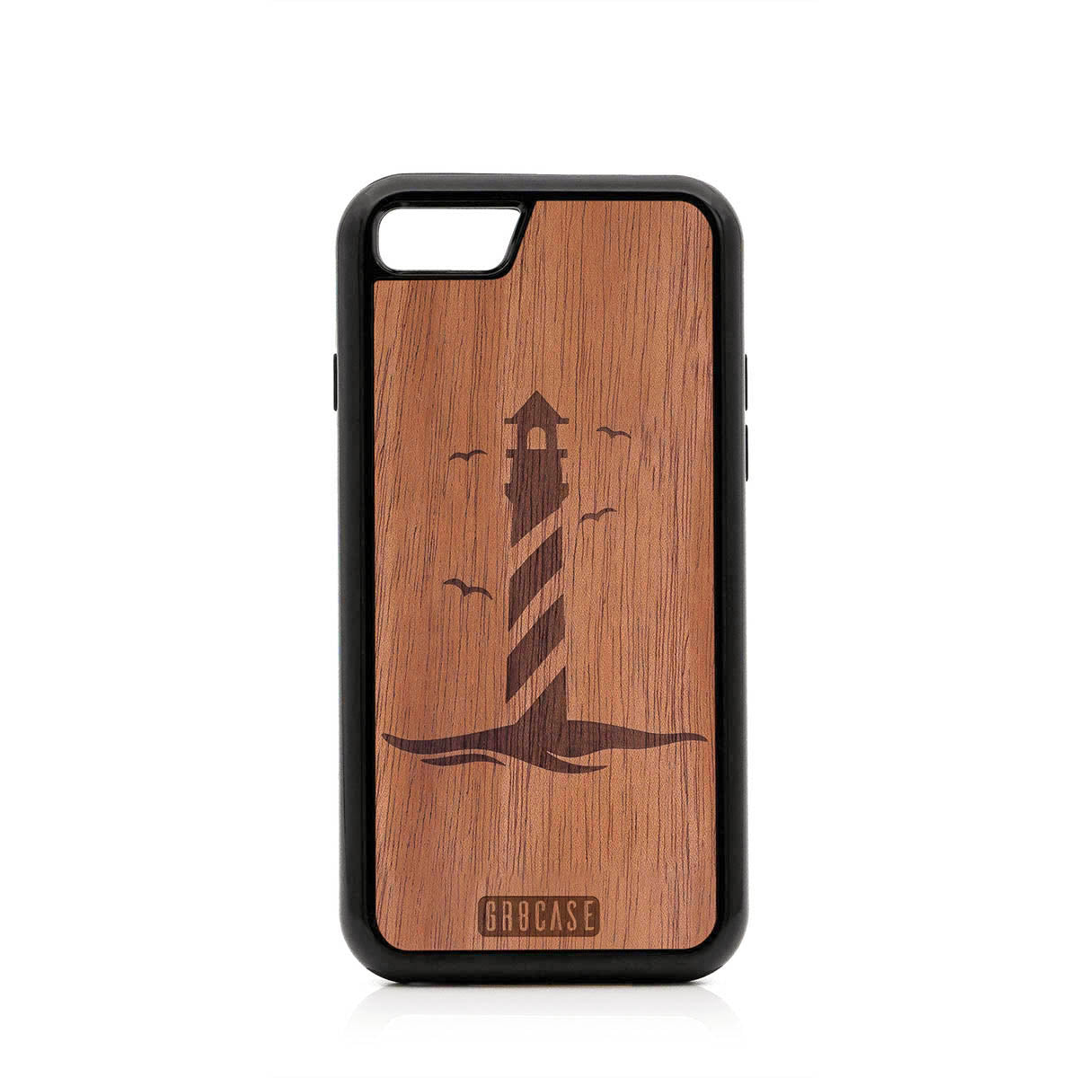 Lighthouse Design Wood Case For iPhone 7/8