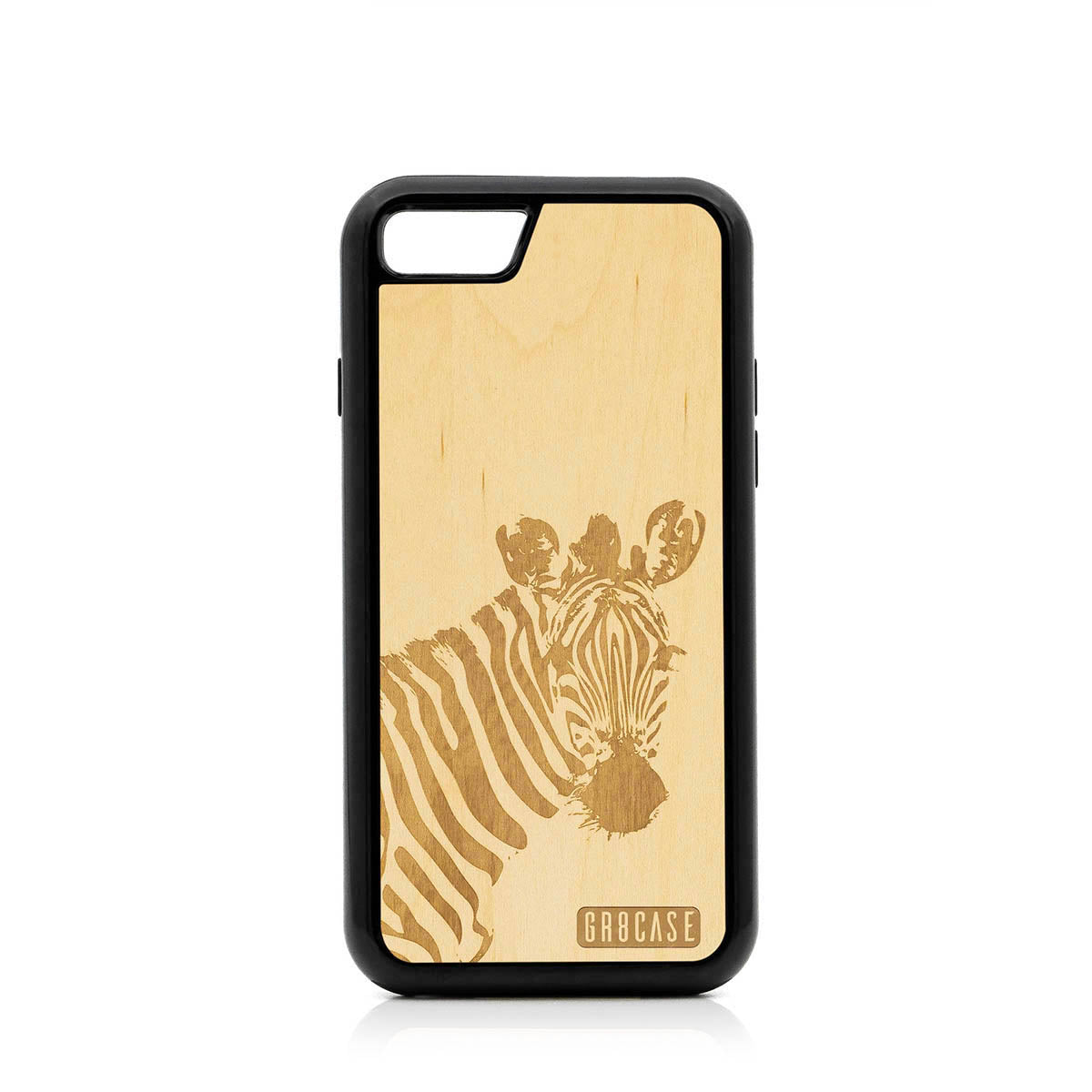 Lookout Zebra Design Wood Case For iPhone 7/8