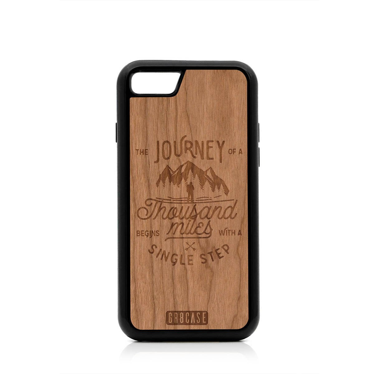 The Journey Of A Thousand Miles Begins With A Single Step Design Wood Case For iPhone SE 2020