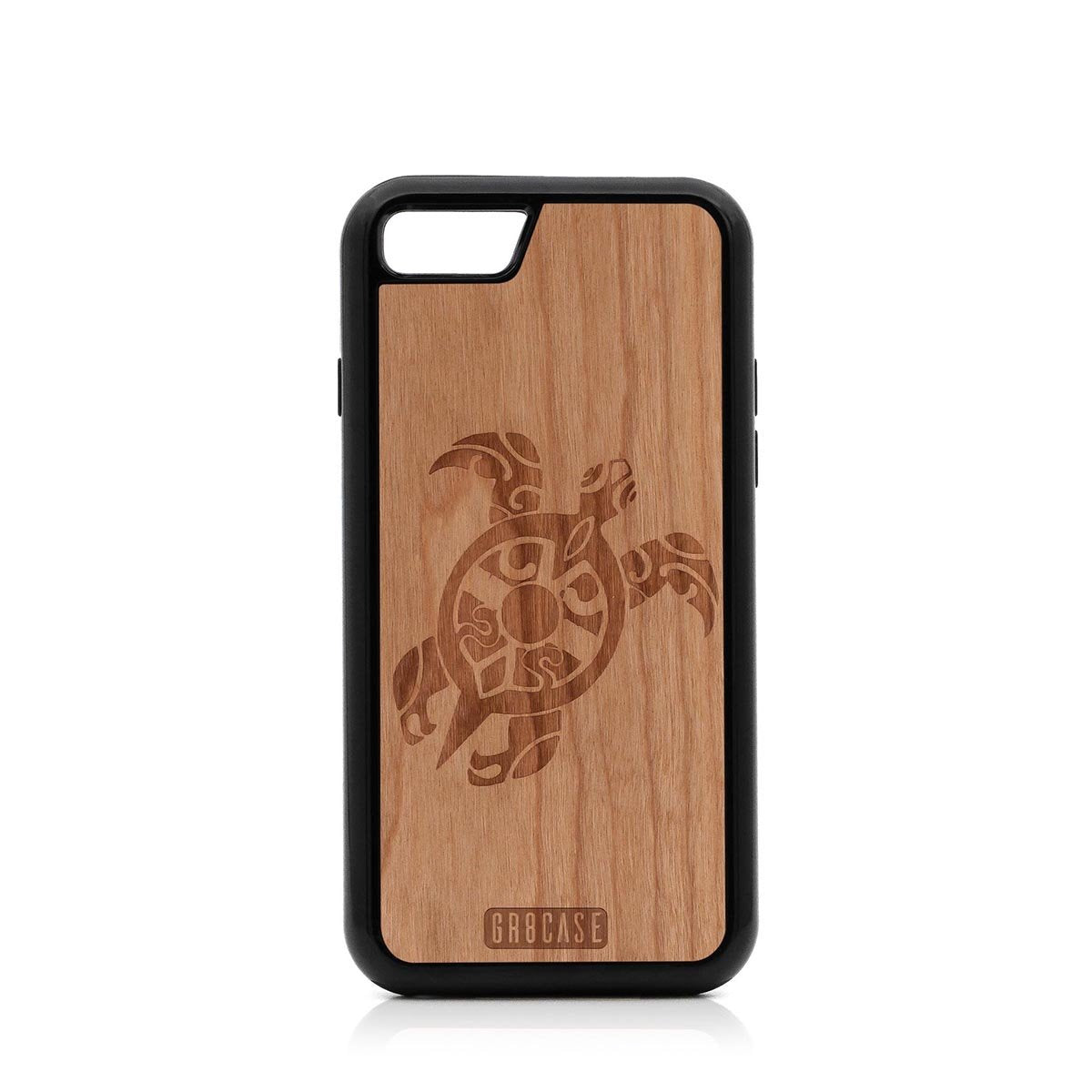Turtle Design Wood Case For iPhone SE 2020