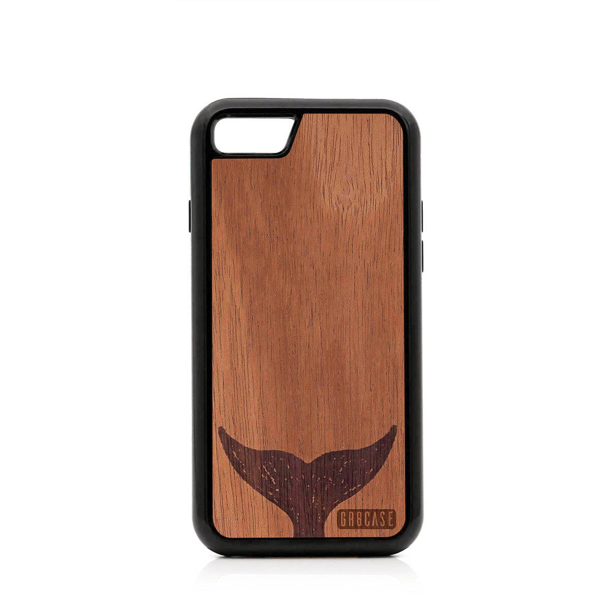 Whale Tail Design Wood Case For iPhone 7/8