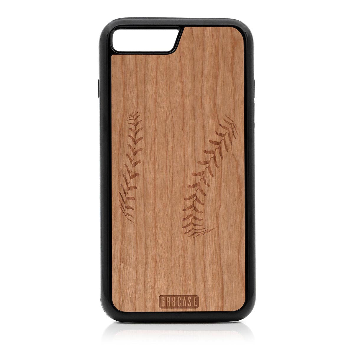 Baseball Stitches Design Wood Case For iPhone 7 Plus / 8 Plus by GR8CASE