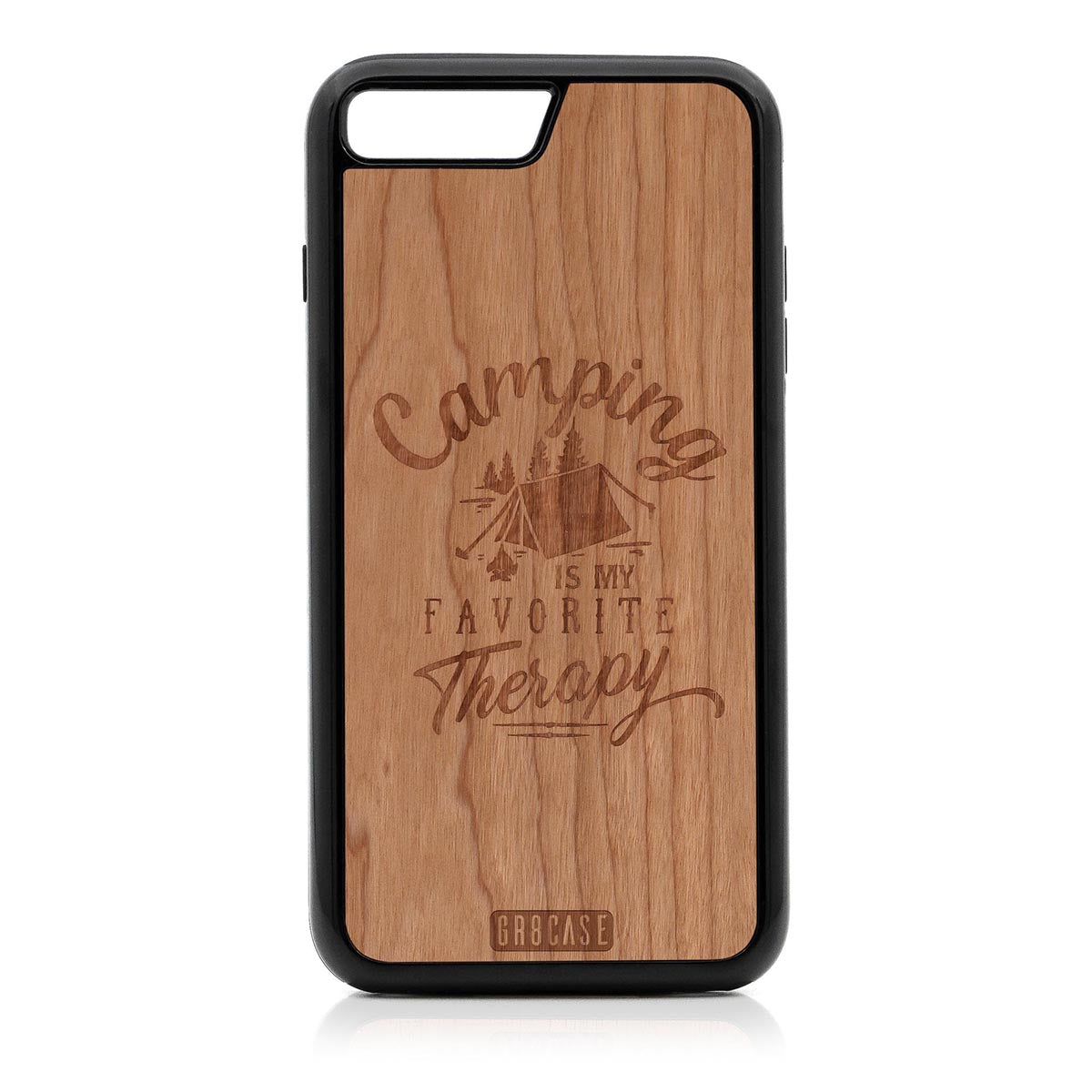Camping Is My Favorite Therapy Design Wood Case For iPhone 7 Plus / 8 Plus by GR8CASE