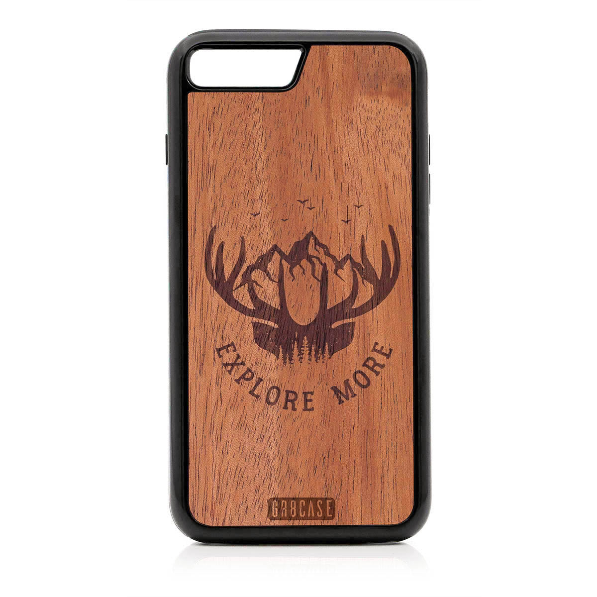 Explore More (Forest, Mountains &amp; Antlers) Design Wood Case For iPhone 7 Plus / 8 Plus by GR8CASE