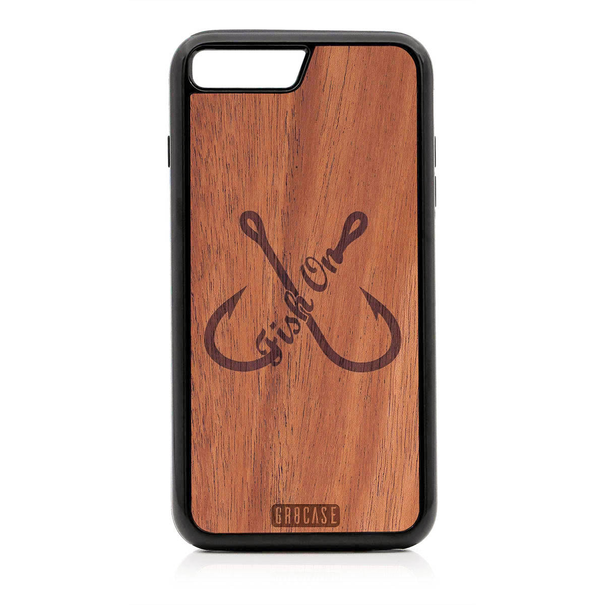 Fish On (Fish Hooks) Design Wood Case For iPhone 7 Plus / 8 Plus by GR8CASE